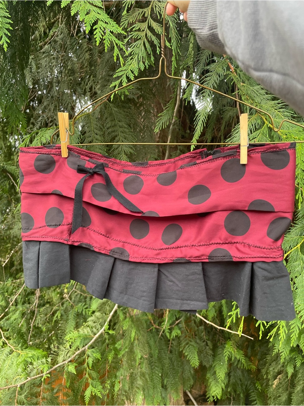 Handmade ladybug micro-mini